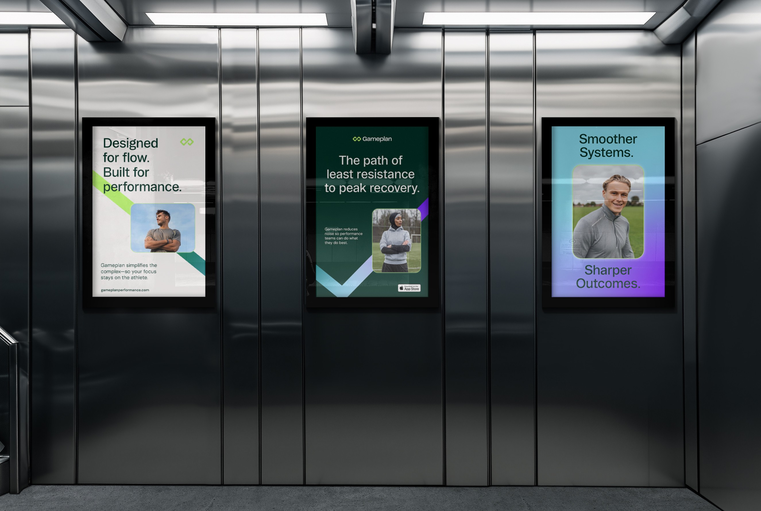 Stationery design of letterhead and business cards for the company Anders on top of a blurred photo of a house interior.